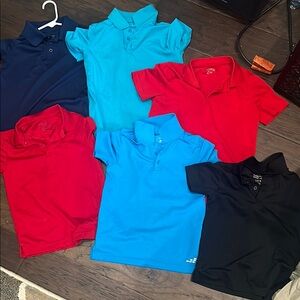 Kids Polo Shirt Set - Red, Blue, Black